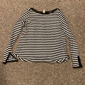 Free People Stripe Long Sleeve Top
